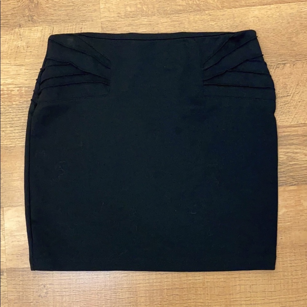 Black mini skirt